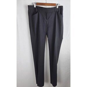 Theory Womens Black Knit Dress Pants Size 8 Mid-Rise Business Office Pockets